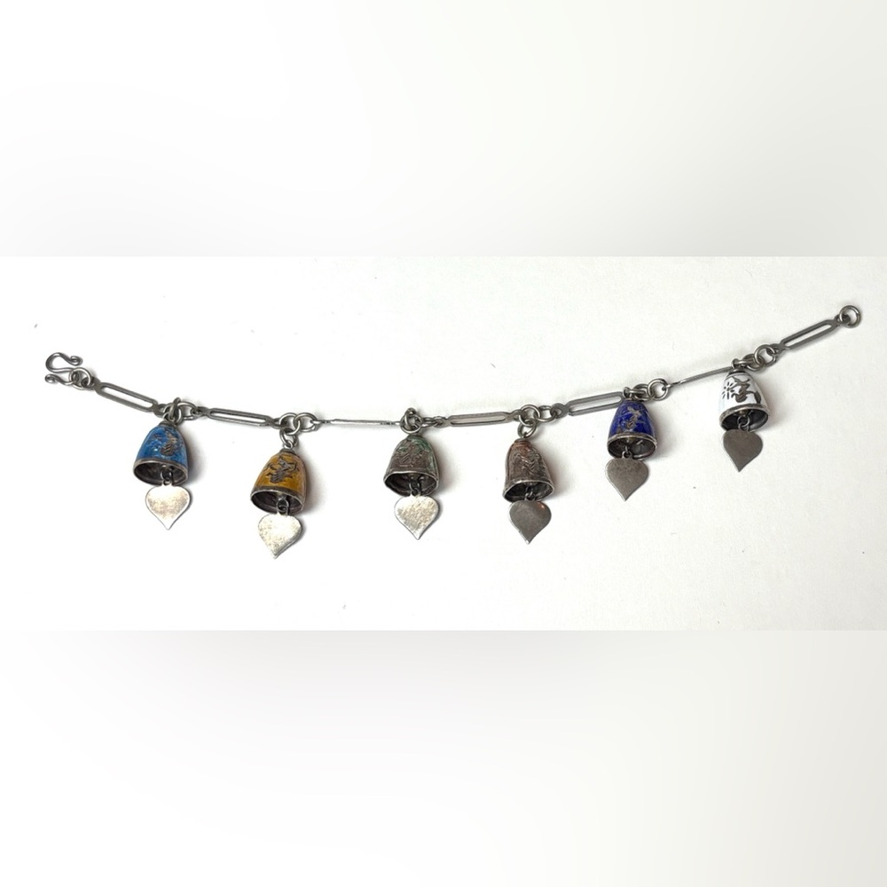 Siam Silver & Enamel Bell Dangle
Bracelet